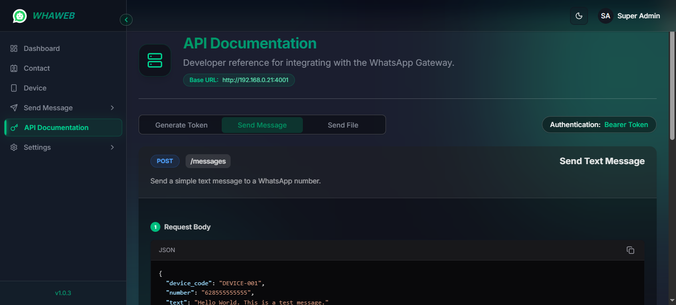 Api Documentation